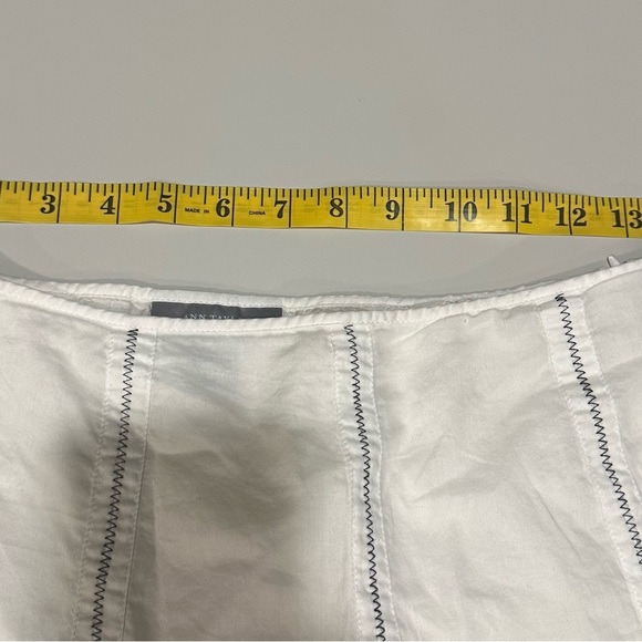 Ann Taylor Embroidered White Skirt size 4 petite - Picture 5 of 5